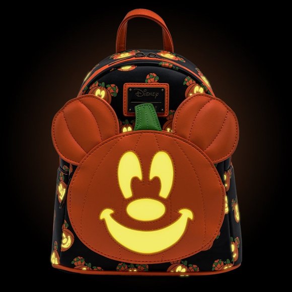 Loungefly Bags Loungefly Disney Pumpkin Mickeyolantern Glow In The